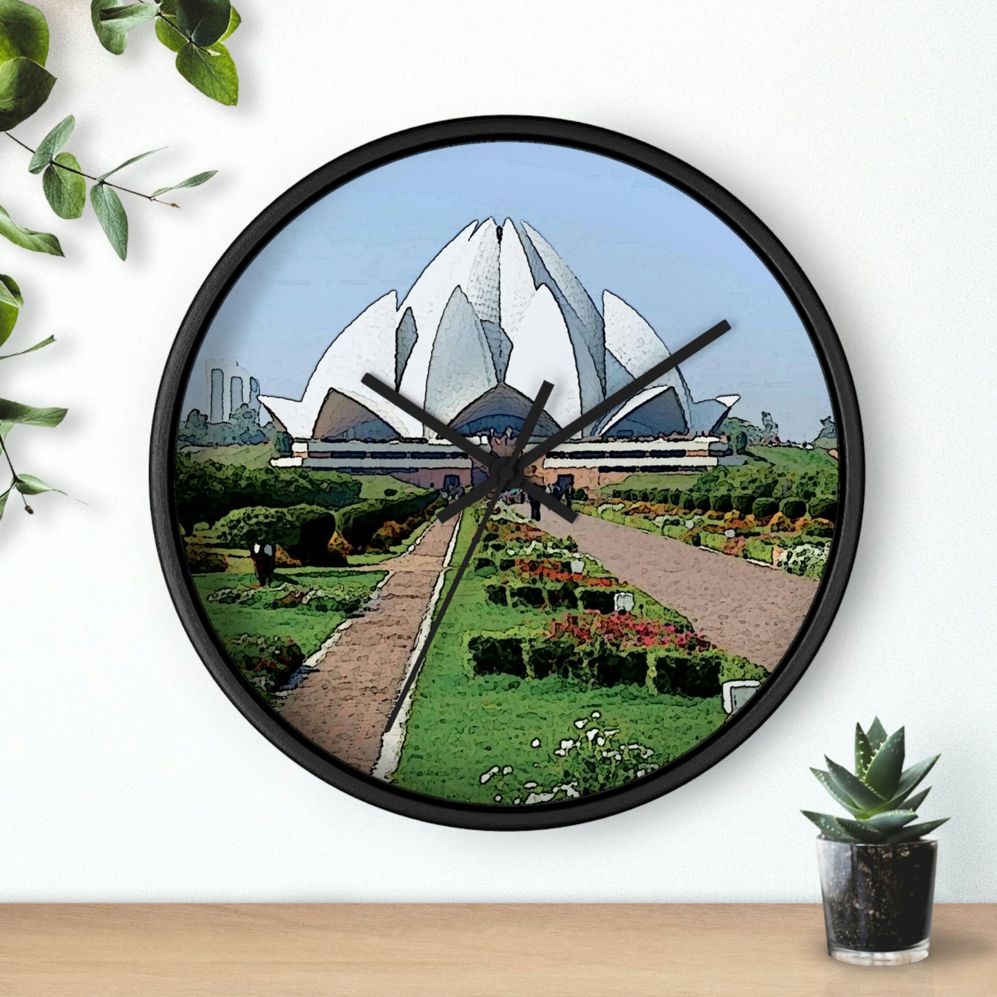 Wall clock ... 'Bahai'i House-Of-Worship' ... "Lotus Temple: Delhi, India, 2008" ... Original Works ...