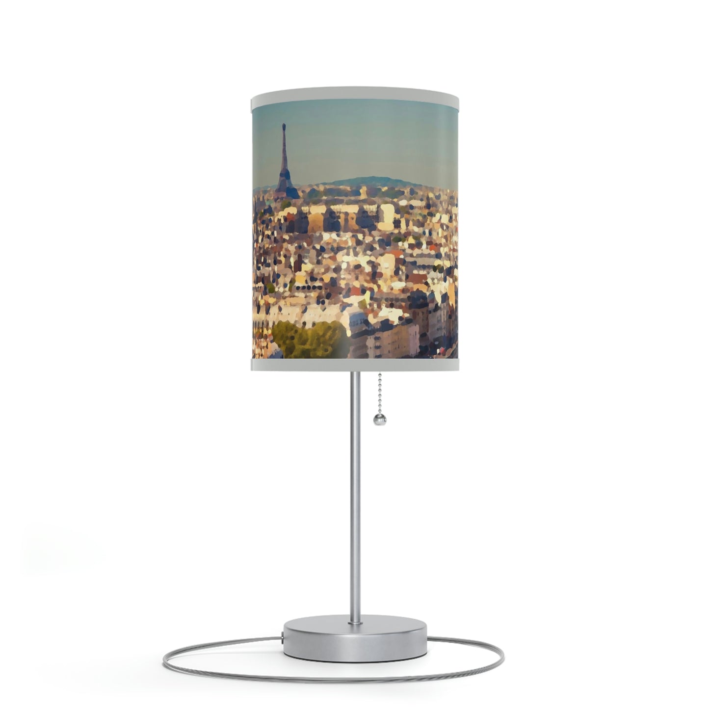 Lamp on a Stand, US|CA plug ... Au Paris ... "Along The River Seine" ... Barbara Joan Bonnell-Holt: 1972 ... Original Works ...