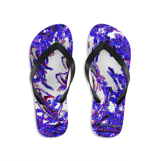 Unisex Flip-Flops ... "Waning Moon" ... Central Idaho ... October 2022 ... Rendering Time: 22 Hours ... Original Works ...