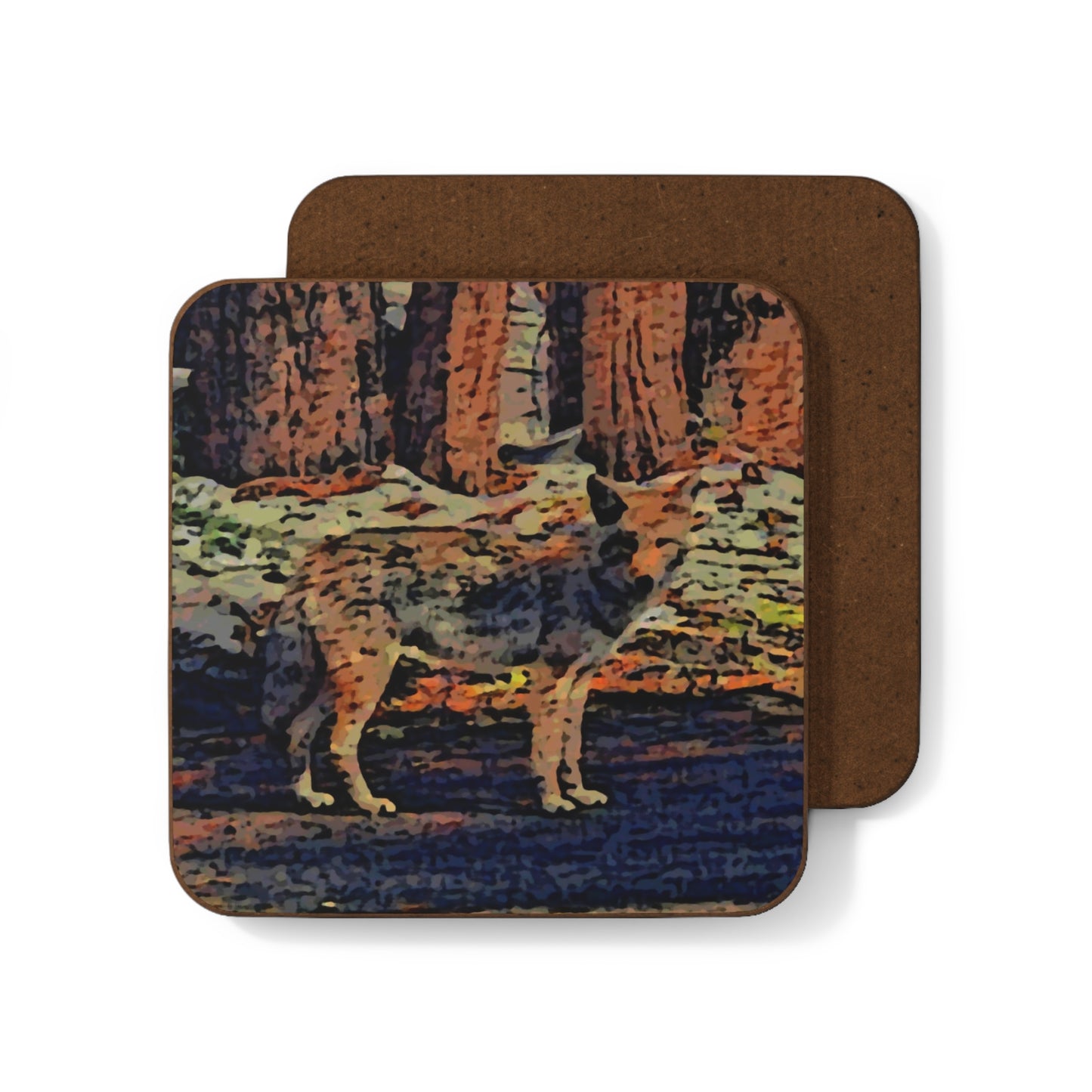 Hardboard Back Coaster ... Coyote ... "Yosemite Valley: Circa May23 ... KPH Base Photo" ... Original Works ...