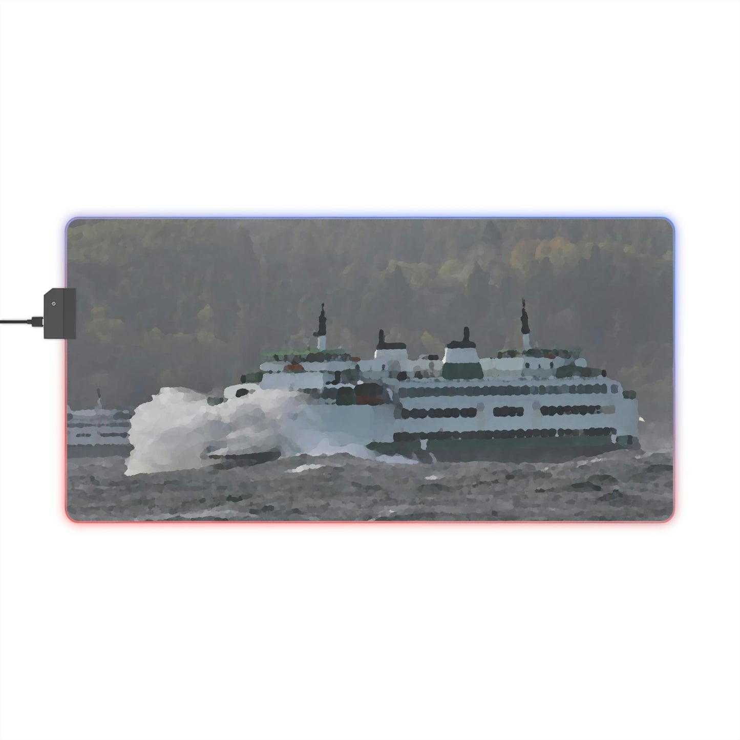 LED Gaming Mouse Pad ... WADOT Ferry Crossing ... "A Very Rough Day" ... Mulkiteo Route ... Family Archives ... Early 1990's' ... Original Works ...