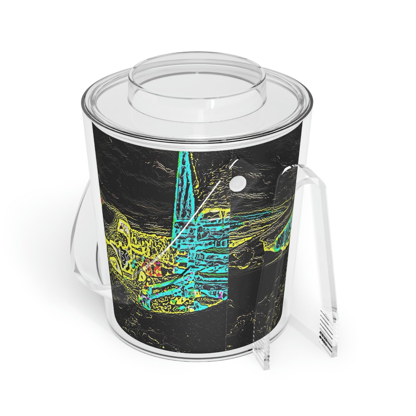 Ice Bucket with Tongs ... "Snow Vehicle In Snow Storm At-Rest" ... Circa 12Mar23 ... Central Idaho ... 18-Hours Rendering Time: Original Works ...