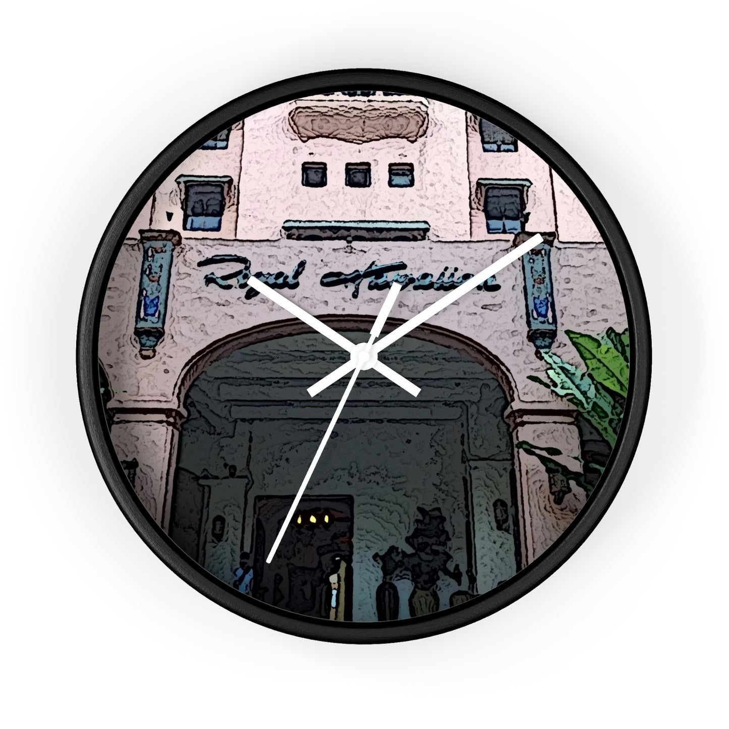 Wall clock ...  "La Grande Entree" At: 'The Pink Palace' ... The Royal Hawai'ian ... Honolulu, HI ... '27Oct2014' ... Original Works ...