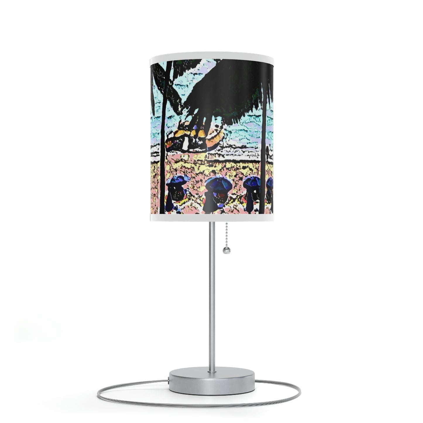 Lamp on a Stand, US|CA plug ... "A Beautiful Beach Amongst The Palms" ... The Outrigger Waikiki, Honolulu, Oahu ... Original Works ...
