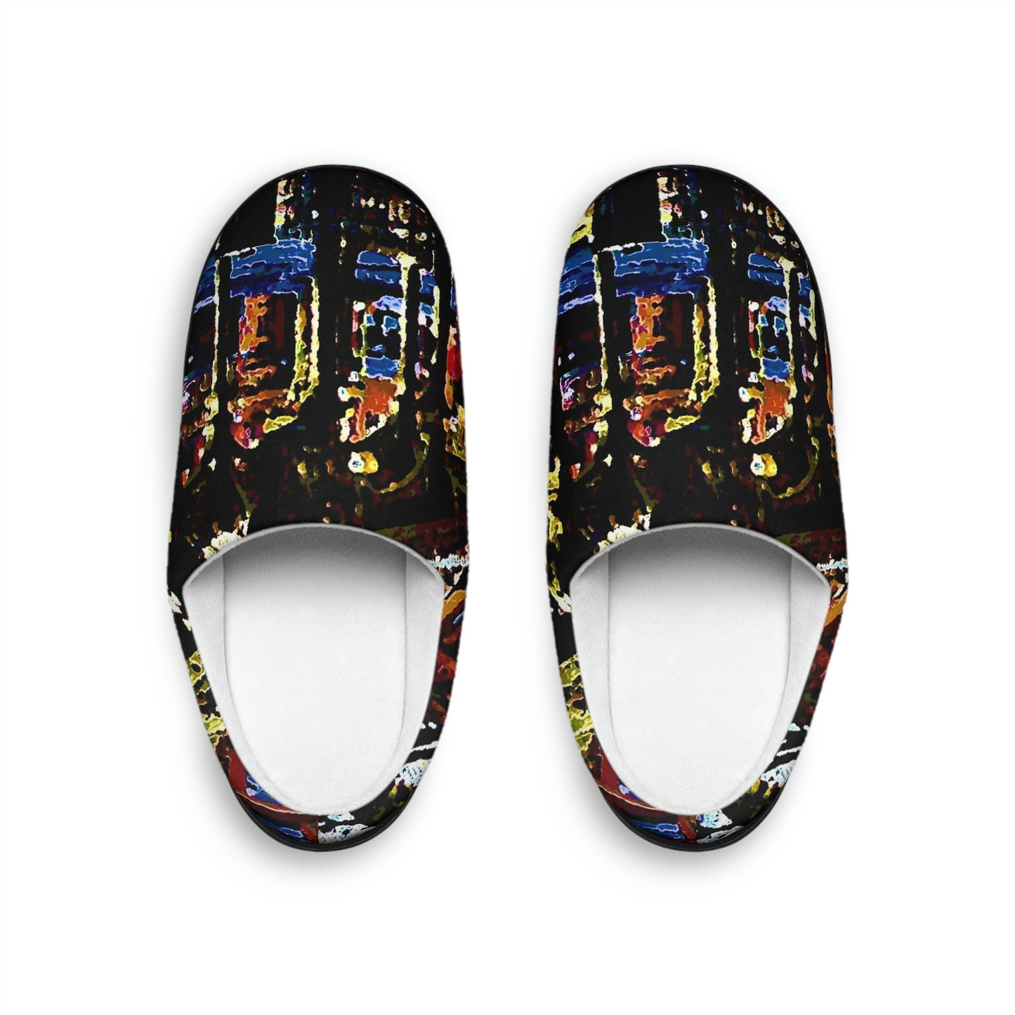 Men's Indoor Slippers ... A Very Fine Place To Meet ... To Catch The Bus ... 'To Find A Friend' .. Just-To-Hangout ... Dr FJHolt Base Photo ... Original Works ...