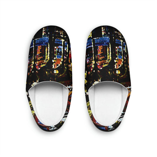Men's Indoor Slippers ... A Very Fine Place To Meet ... To Catch The Bus ... 'To Find A Friend' .. Just-To-Hangout ... Dr FJHolt Base Photo ... Original Works ...