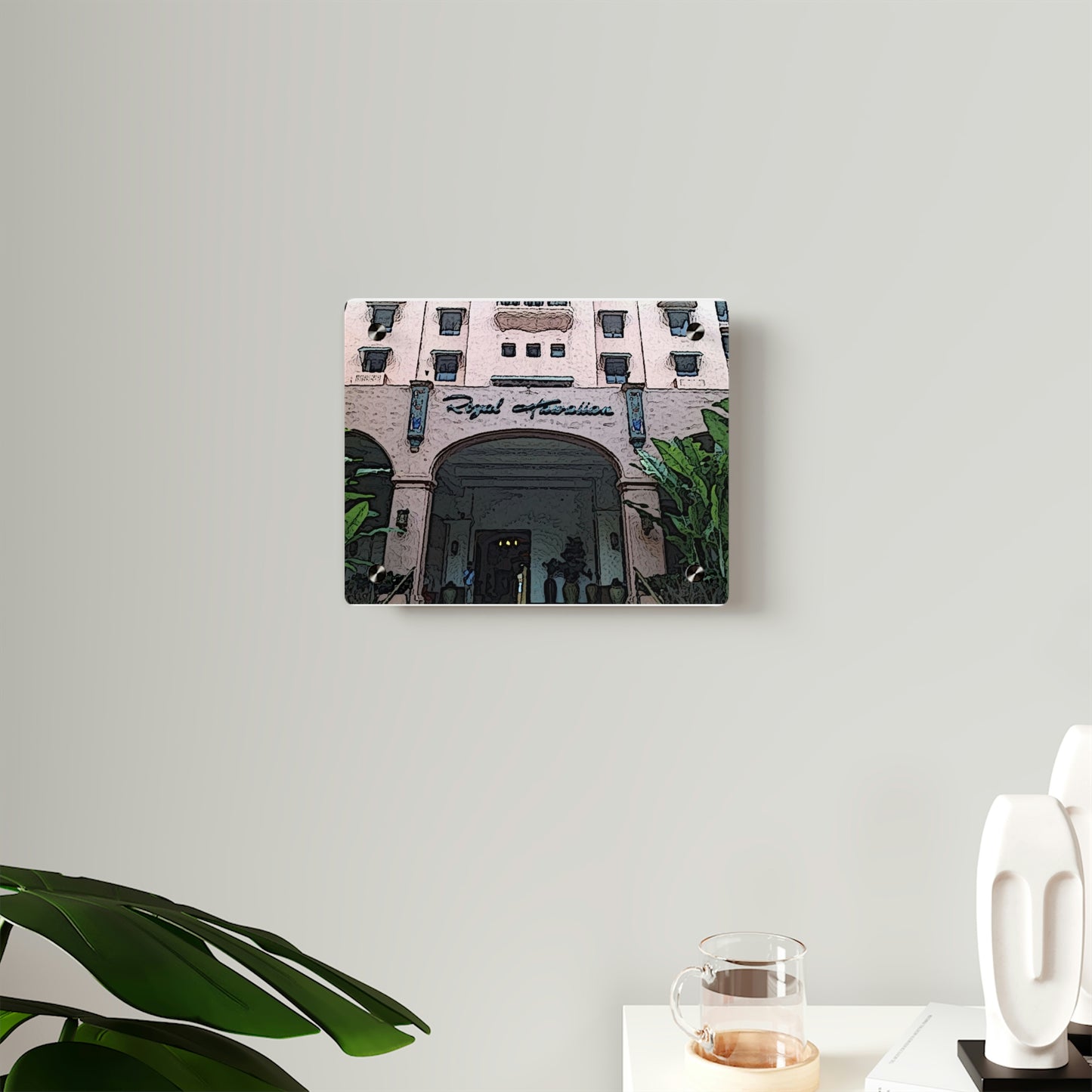Acrylic Wall Art Panels ...  "La Grande Entree" At: 'The Pink Palace' ... The Royal Hawai'ian ... Honolulu, HI ... '27Oct2014' ... Original Works ...
