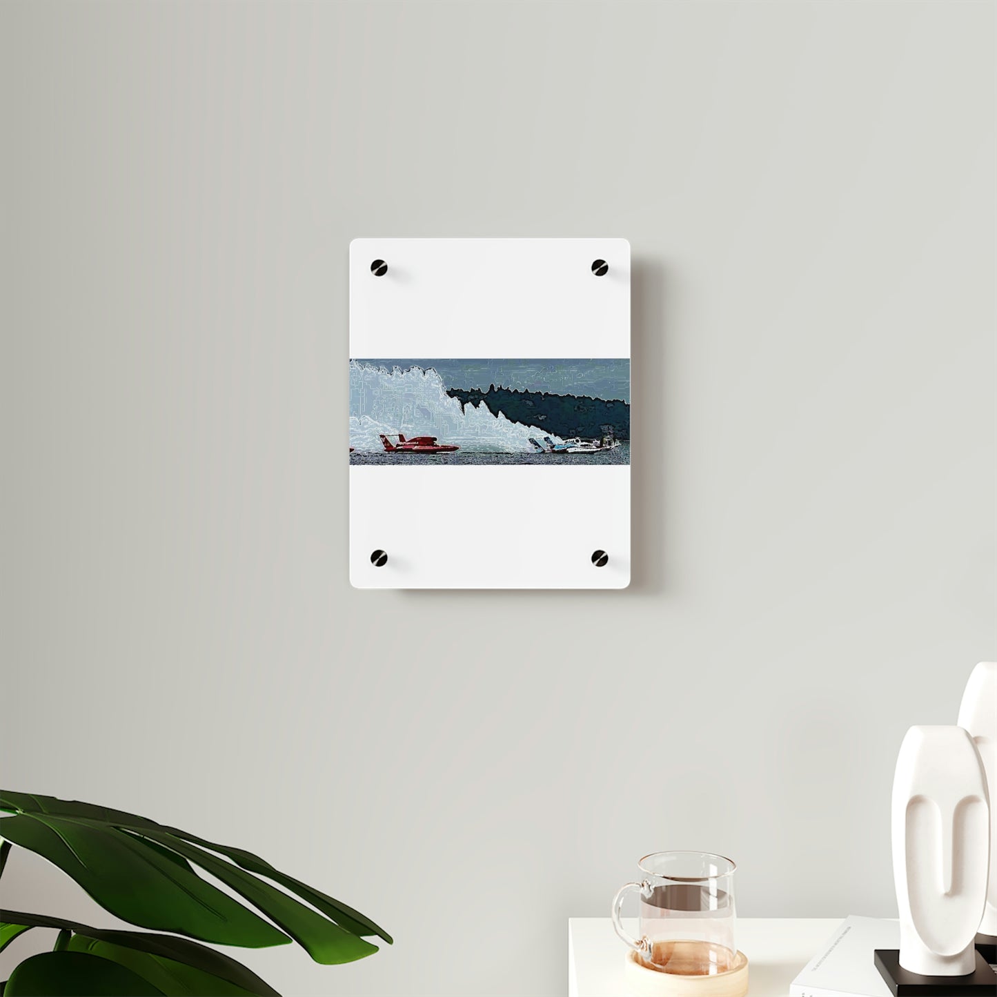 Acrylic Wall Art Panels ... Seattle Columbia Cup On Lake Washington ... "Dave Wilcox Heads For The Win" ... Associate Gift-Photo ... Original Works ...