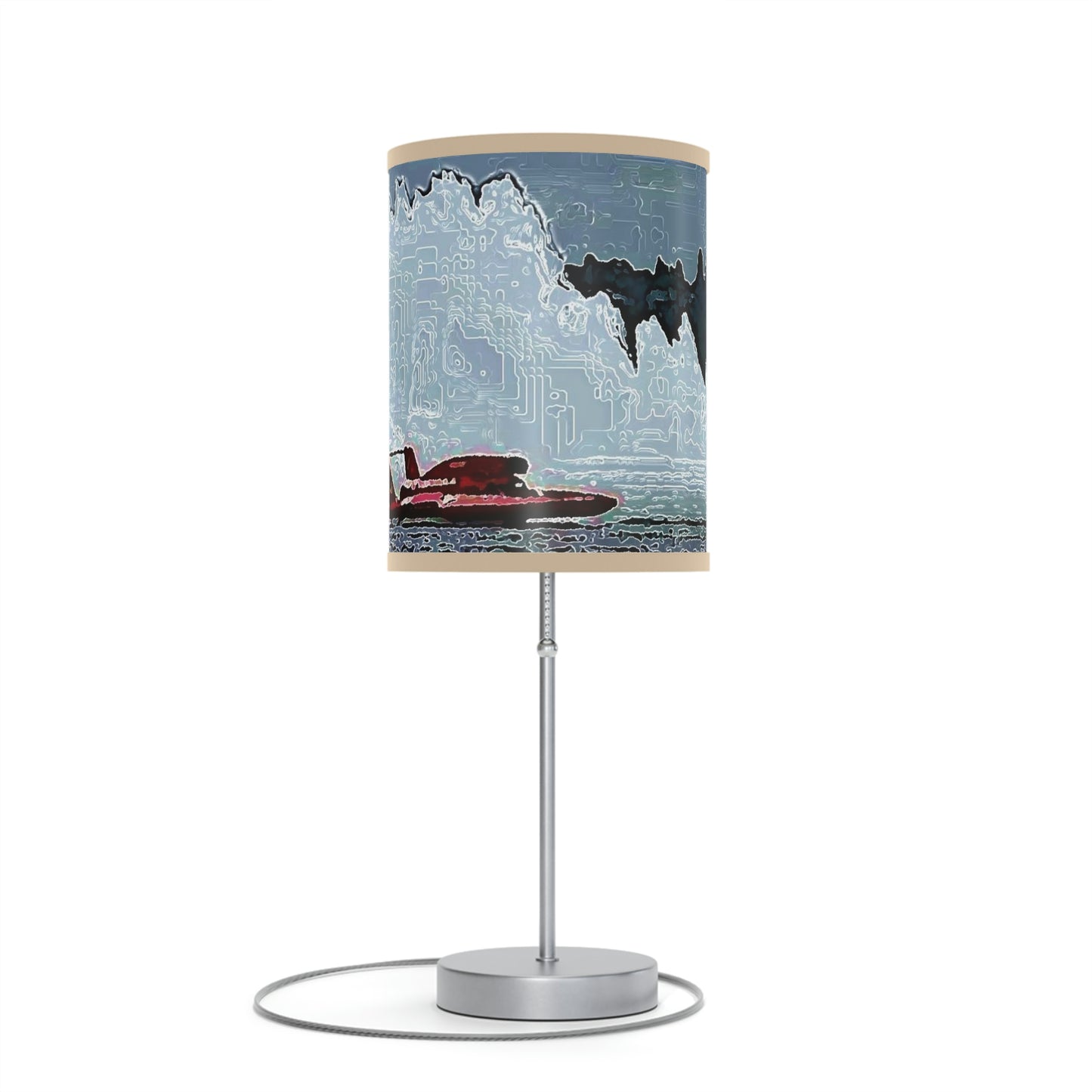 Lamp on a Stand, US|CA plug ... Seattle Columbia Cup On Lake Washington ... "Dave Wilcox Heads For The Win" ... Associate Gift-Photo ... Original Works ...