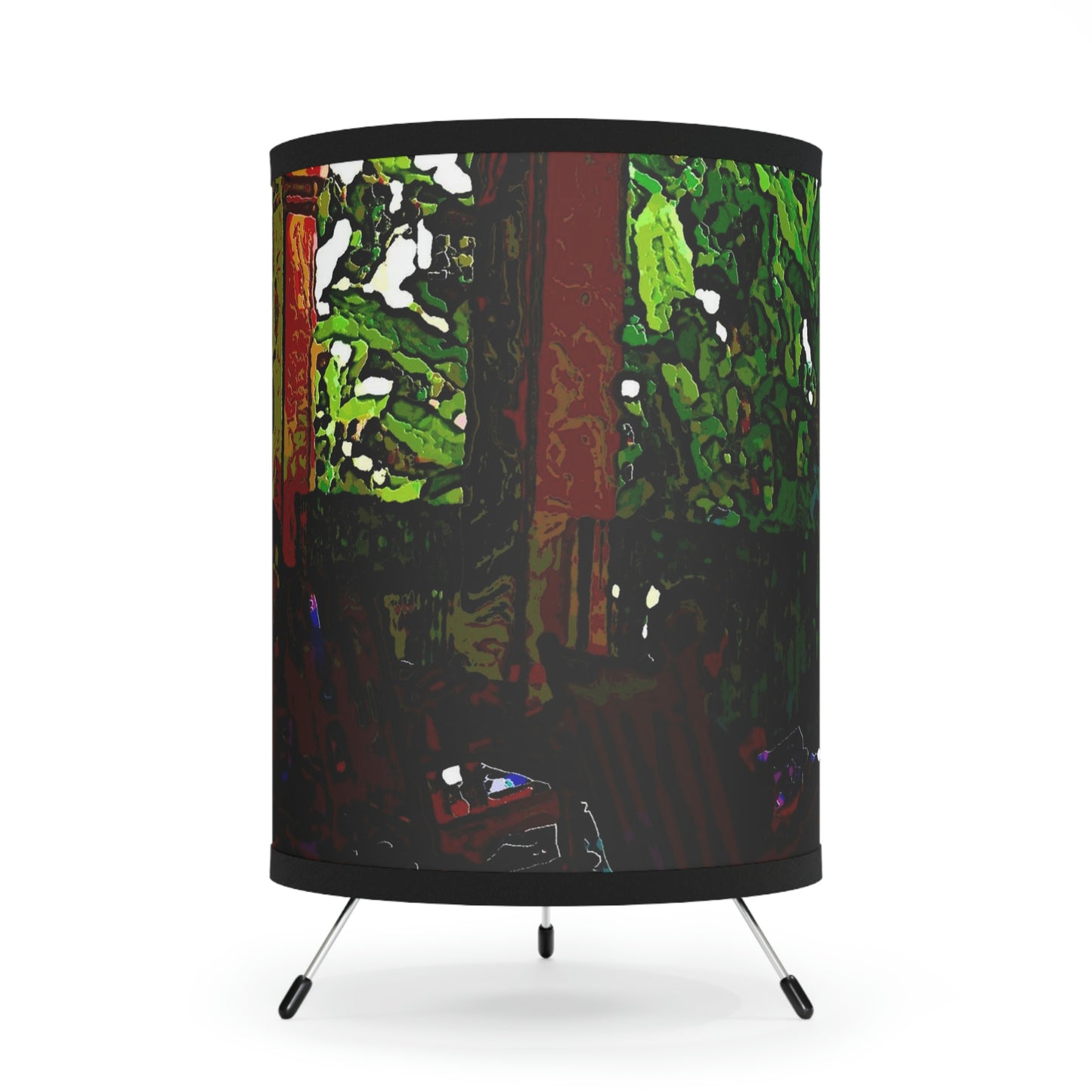 Tripod Lamp with High-Res Printed Shade, US\CA plug ... Lanai & Rocking Chairs At: 'The Pink Palace' ... The Royal Hawai'ian ... Honolulu, HI ... '27Oct2014' ... Original Works ...