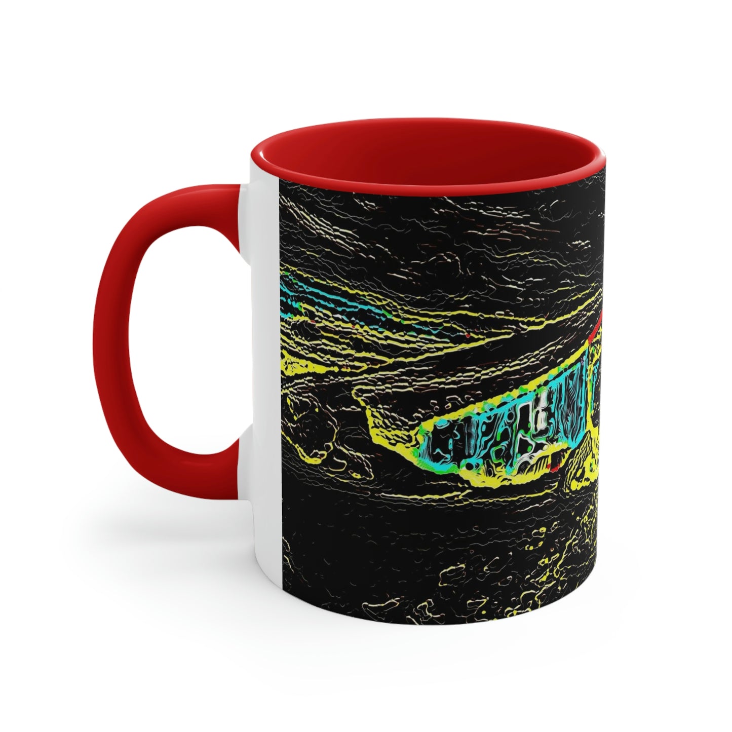 Accent Coffee Mug, 11oz ... "Snow Vehicle In Snow Storm At-Rest" ... Circa 12Mar23 ... Central Idaho ... 18-Hours Rendering Time: Original Works ...