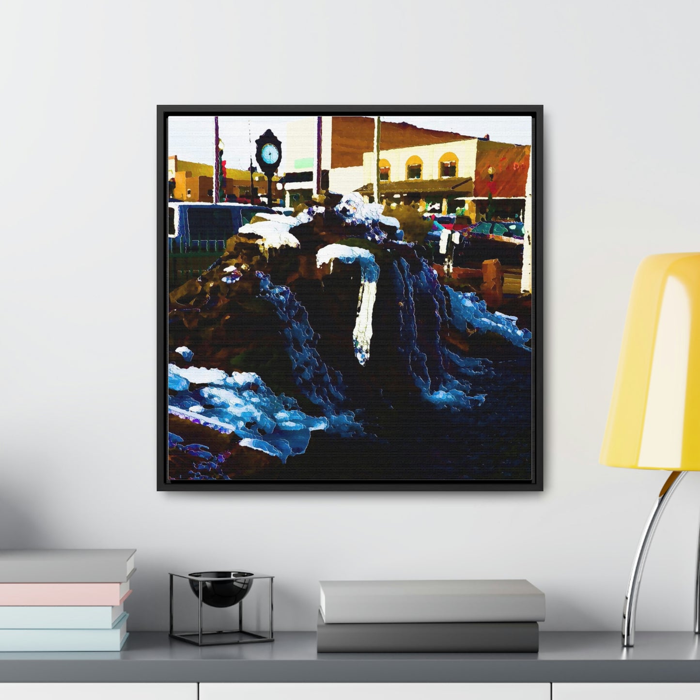 Gallery Canvas Wraps, Square Frame ...  "Ice & Water Sculpted" ... Downtown Grangeville, Idaho ... Adjacent To Irwin Pharmacy ... 5Jan23 ... Original Works ...