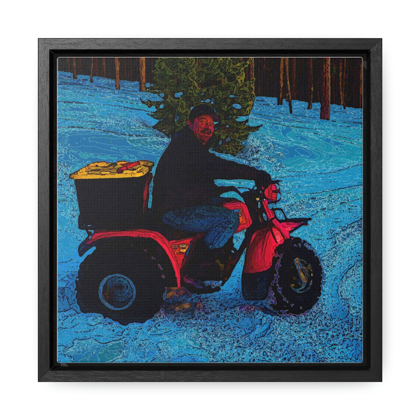 Gallery Canvas Wraps, Square Frame ... There's 2-Wheelin ... There's 4-Wheelin ... 'And-Of-Course' ... "There's 3-Wheelin-In-The-Snow" ...  Original Works ...