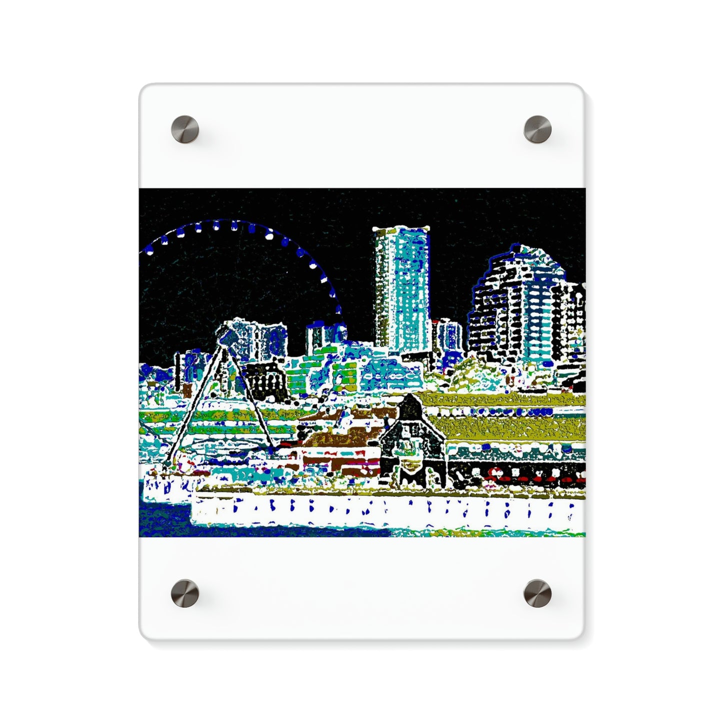 Acrylic Wall Art Panels ... That Classic Wheel ... 'Seattle's Wheel' ... & An Old Classic Waterside Vendors ...  'Family Archives' ... Original Works ...