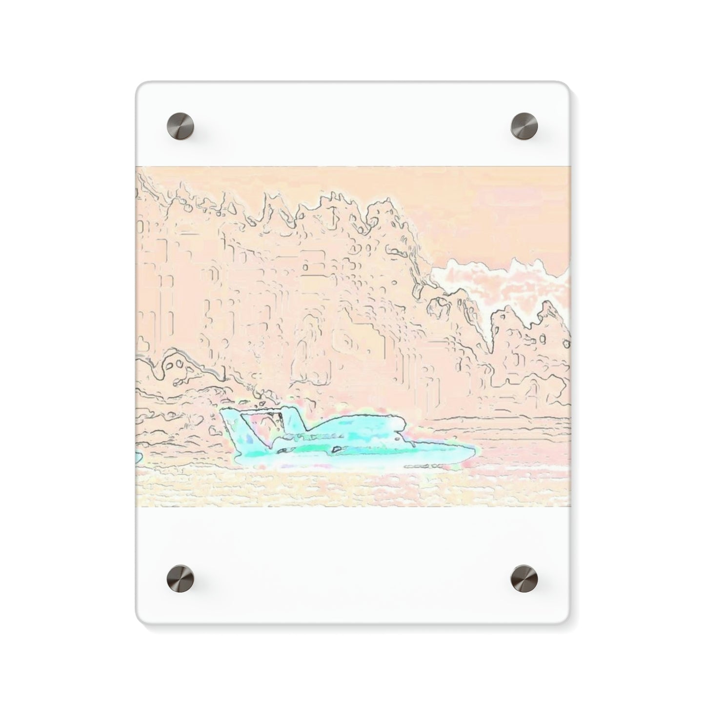Acrylic Wall Art Panels ... Seattle Columbia Cup On Lake Washington ... "Dave Wilcox Heads For The Win" ... Associate Gift-Photo ... Original Works ...