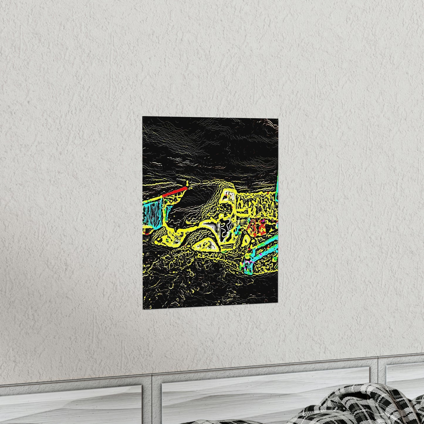 Premium Matte Vertical Posters ... "Snow Vehicle In Snow Storm At-Rest" ... Circa 12Mar23 ... Central Idaho ... 18-Hours Rendering Time: Original Works ...