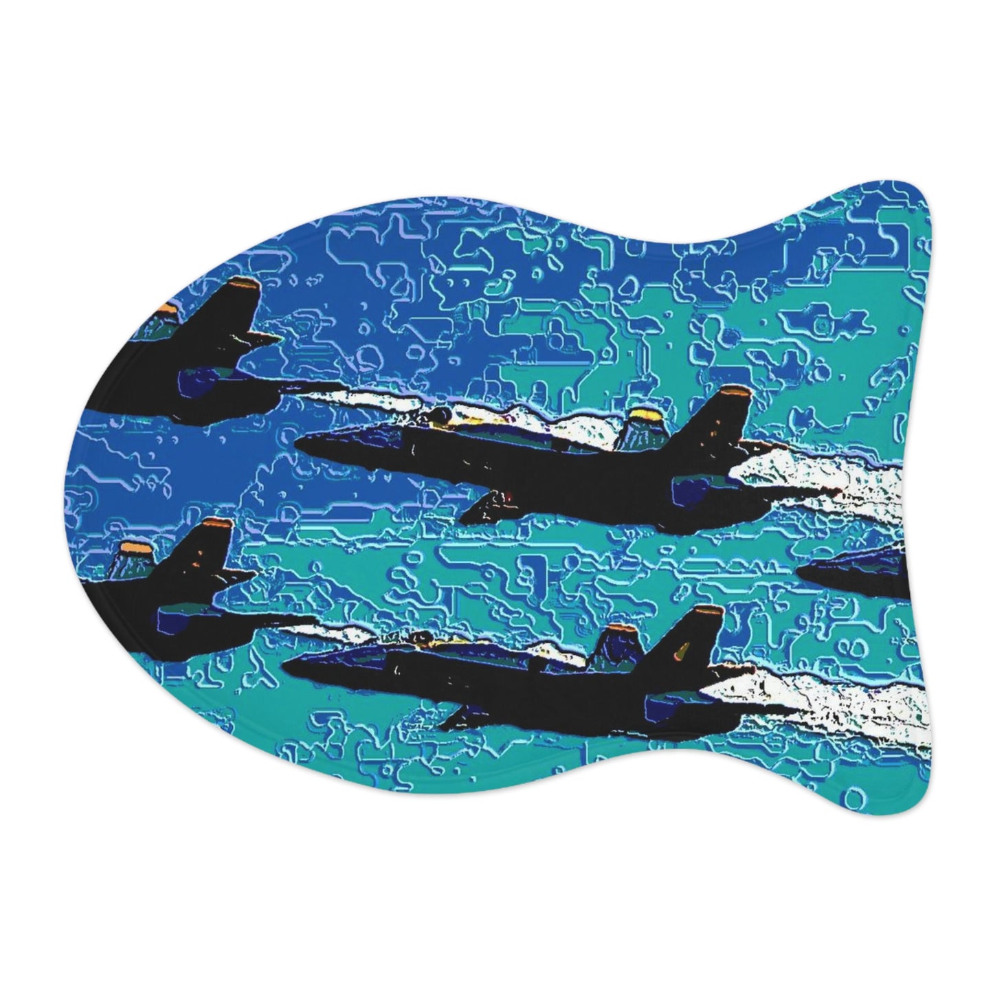 Pet Feeding Mats ... Seattle Seafair ..."Blue Angels Run Over Lake Washington" ... Circa Mid 1980's ... Dr FJ Holt ... Original Works ...