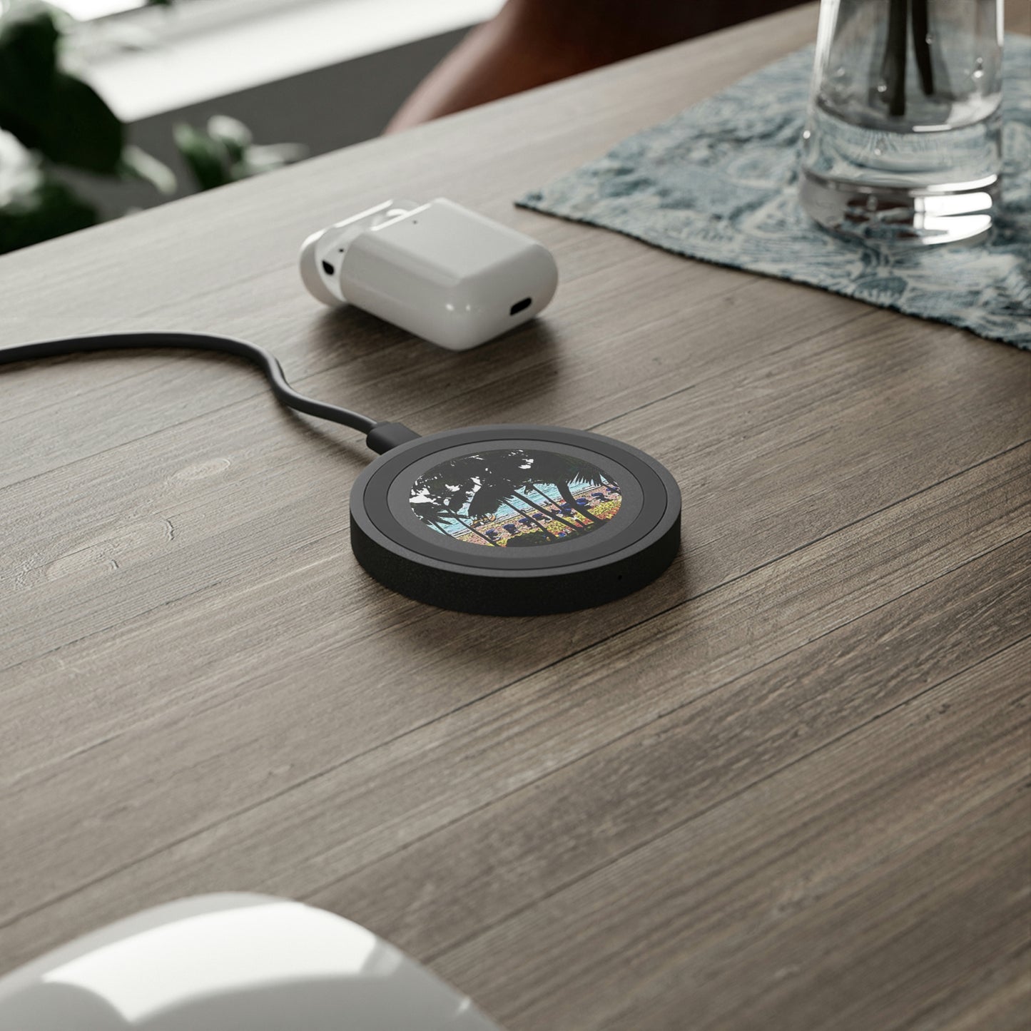 Quake Wireless Charging Pad ... "A Beautiful Beach Amongst The Palms" ... The Outrigger Waikiki, Honolulu, Oahu ... Original Works ...