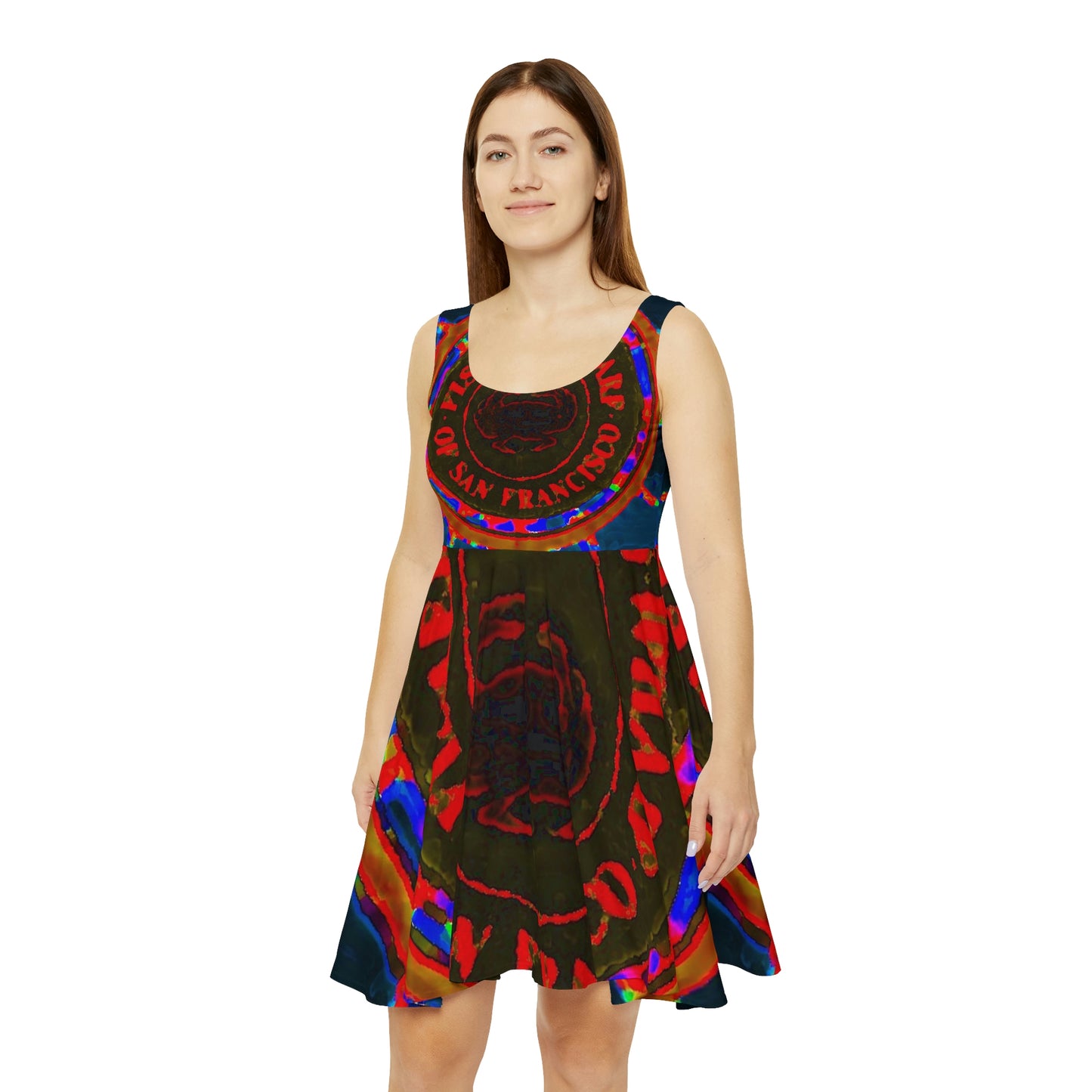 Women's Skater Dress ... "No.9 Fishermen's Grotto - Fishermen's Wharf, SF, California" ... Family Archives: 1970's ... Original Works ...