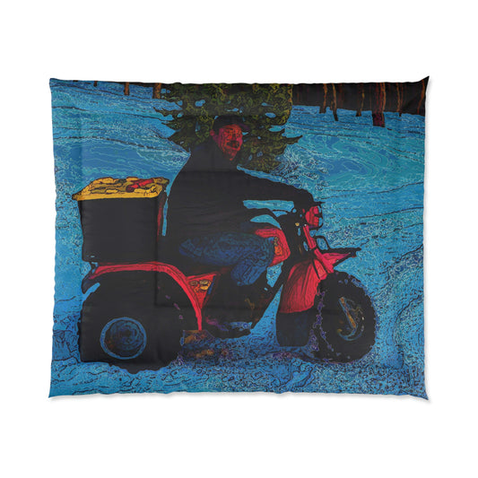 Comforter ... There's 2-Wheelin ... There's 4-Wheelin ... 'And-Of-Course' ... "There's 3-Wheelin-In-The-Snow" ...  Original Works ...