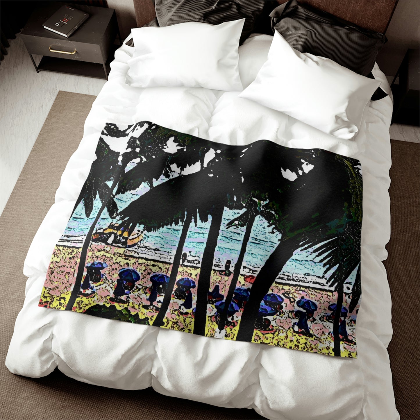 Sweatshirt Blanket ... "A Beautiful Beach Amongst The Palms" ... The Outrigger Waikiki, Honolulu, Oahu ... Original Works ...