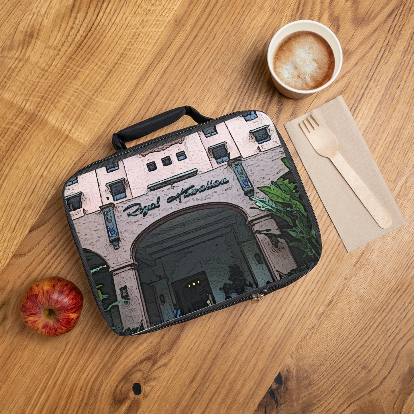 Lunch Bag ...  "La Grande Entree" At: 'The Pink Palace' ... The Royal Hawai'ian ... Honolulu, HI ... '27Oct2014' ... Original Works ...