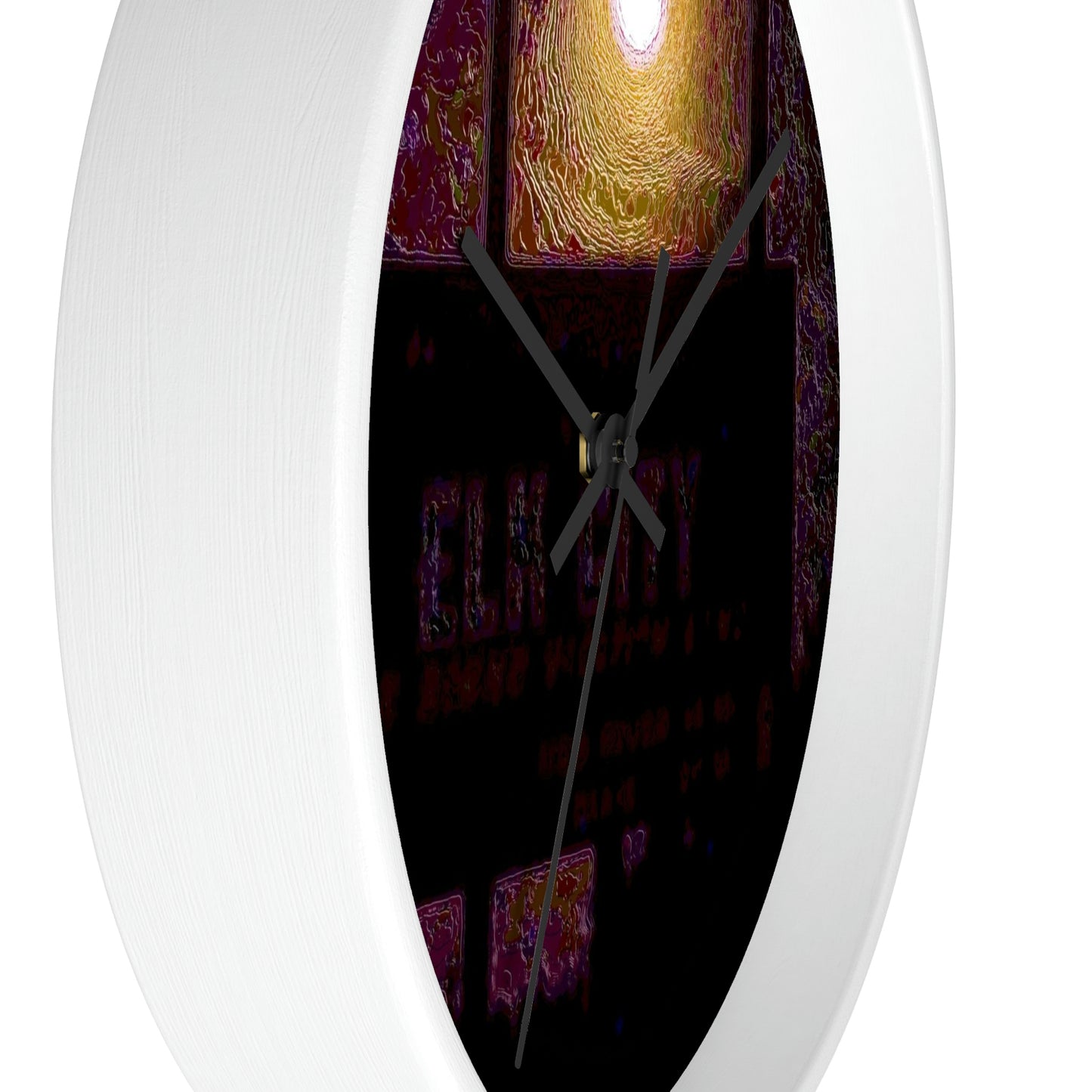 Wall clock ... Car Approaches From The Stern ... Moon Ascendary From The Bow ... "Two Friendly Travellers On A Cold Night Near Elk City" ... C