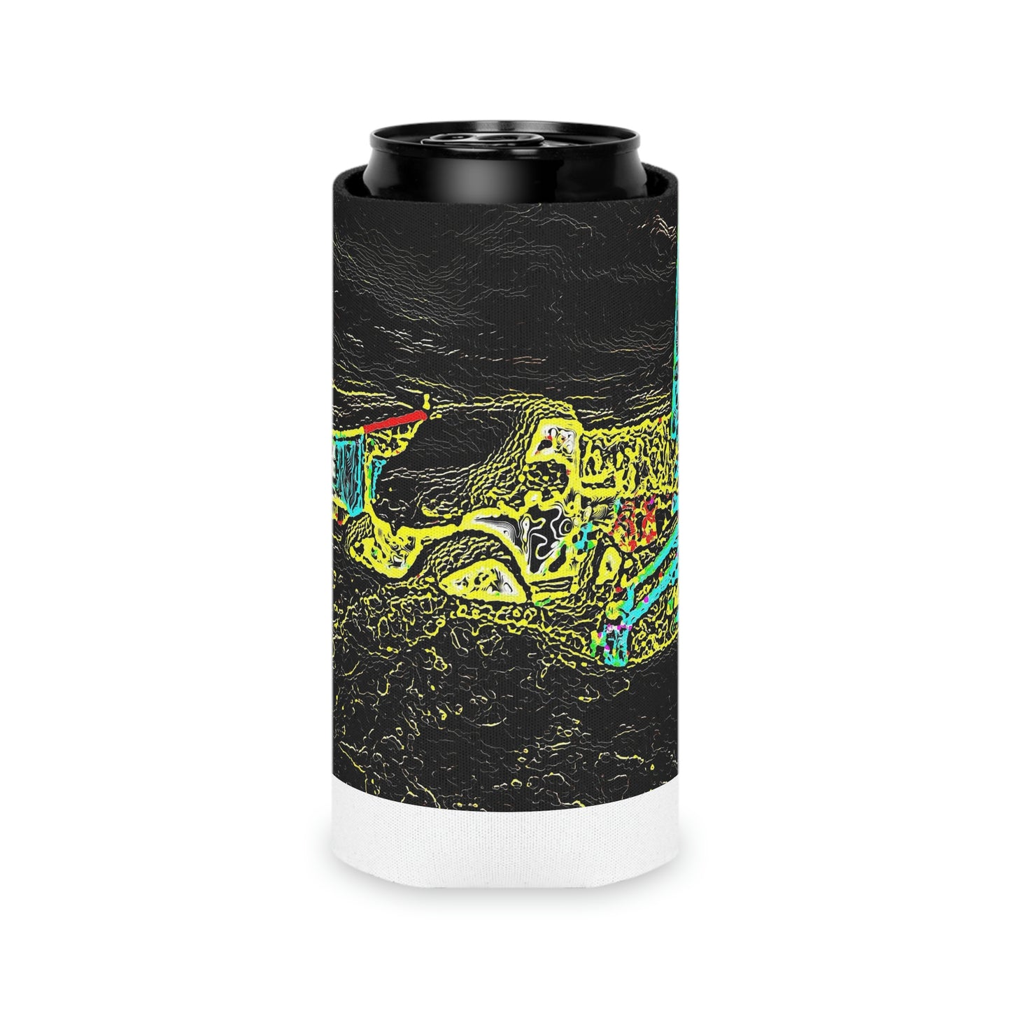 Can Cooler ... "Snow Vehicle In Snow Storm At-Rest" ... Circa 12Mar23 ... Central Idaho ... 18-Hours Rendering Time: Original Works ...