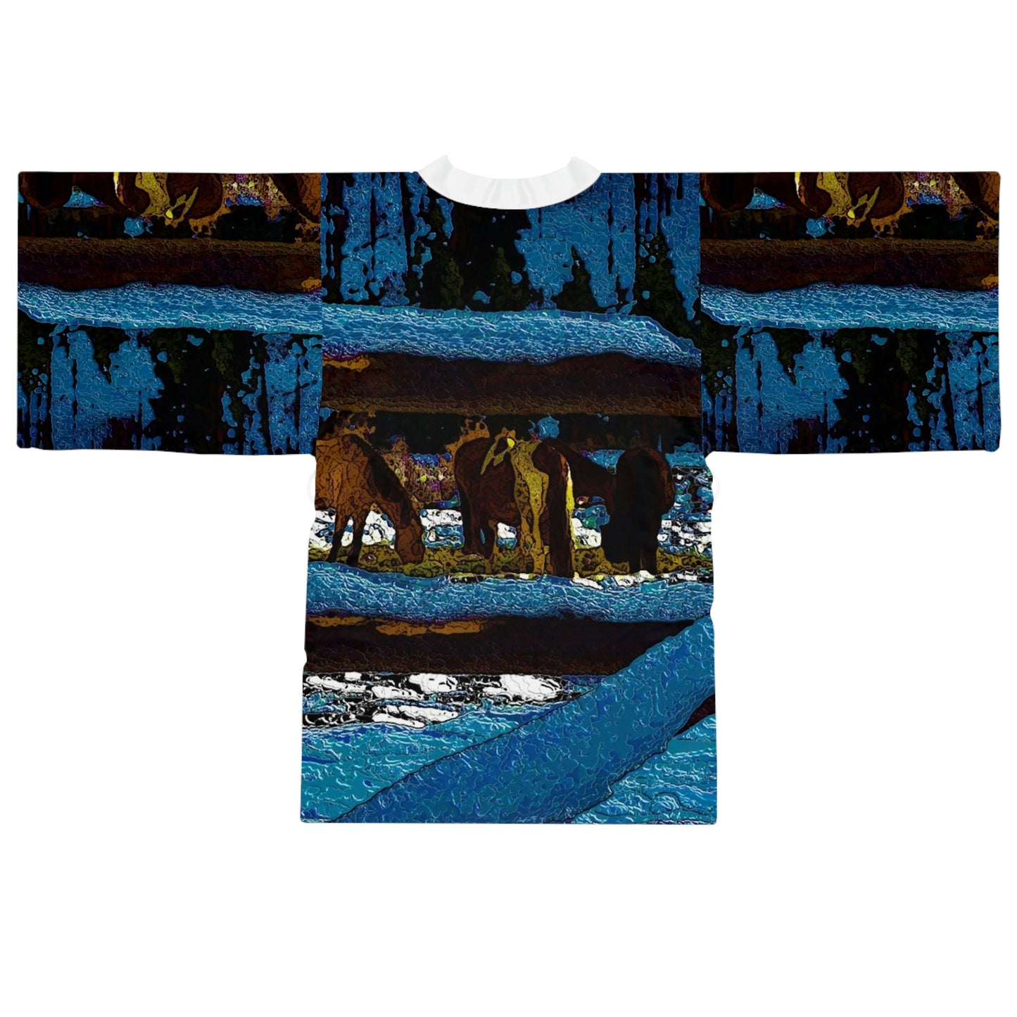 Long Sleeve Kimono Robe ...  A Horse ... A Saddle ...  Foraging Through The Snow ...  An_Asses 'Cry' ... Central Idaho, November 2022 ...  Original Works ..
