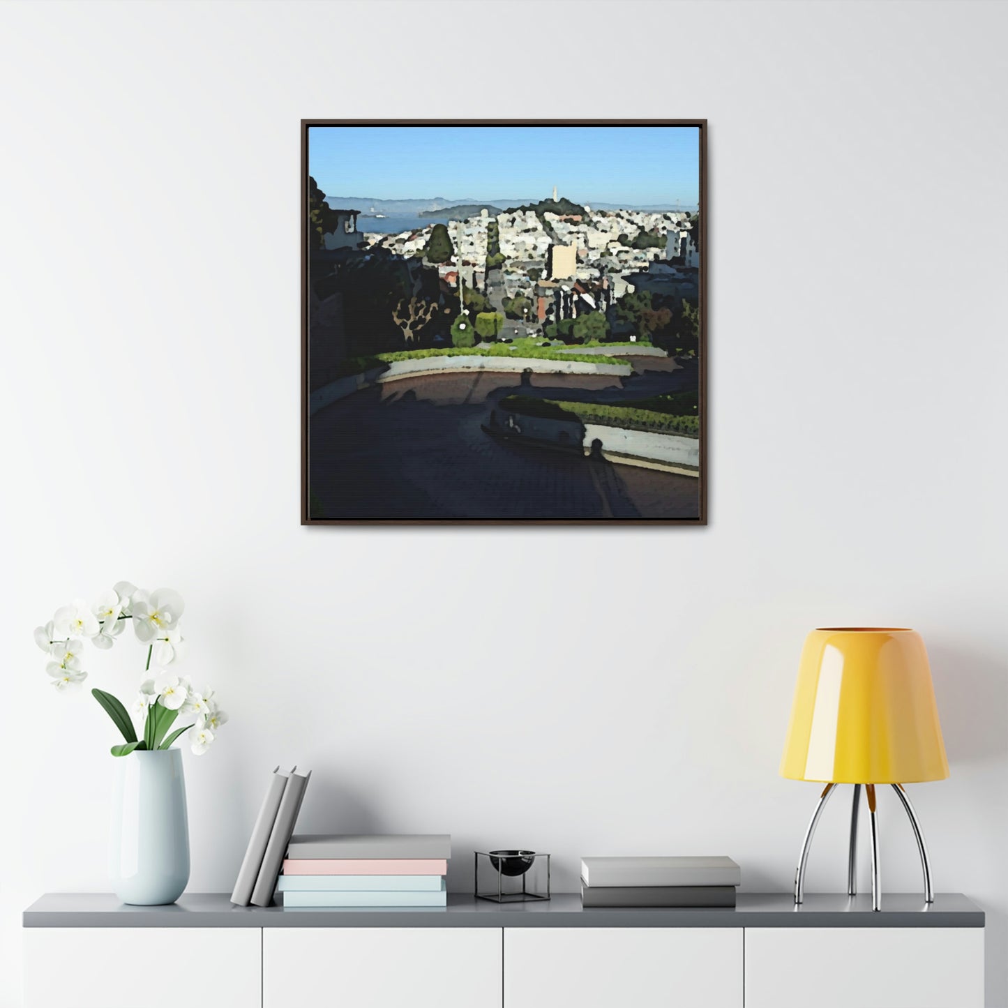 Gallery Canvas Wraps, Square Frame ...  "Lombard Street San Francisco, CA, USA" ... Family Archives 1970's ... Original Works ...