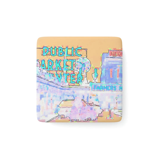 Porcelain Magnet, Square ... "Hang, Display, & Magnetize 'With Tremendous Style' ..."