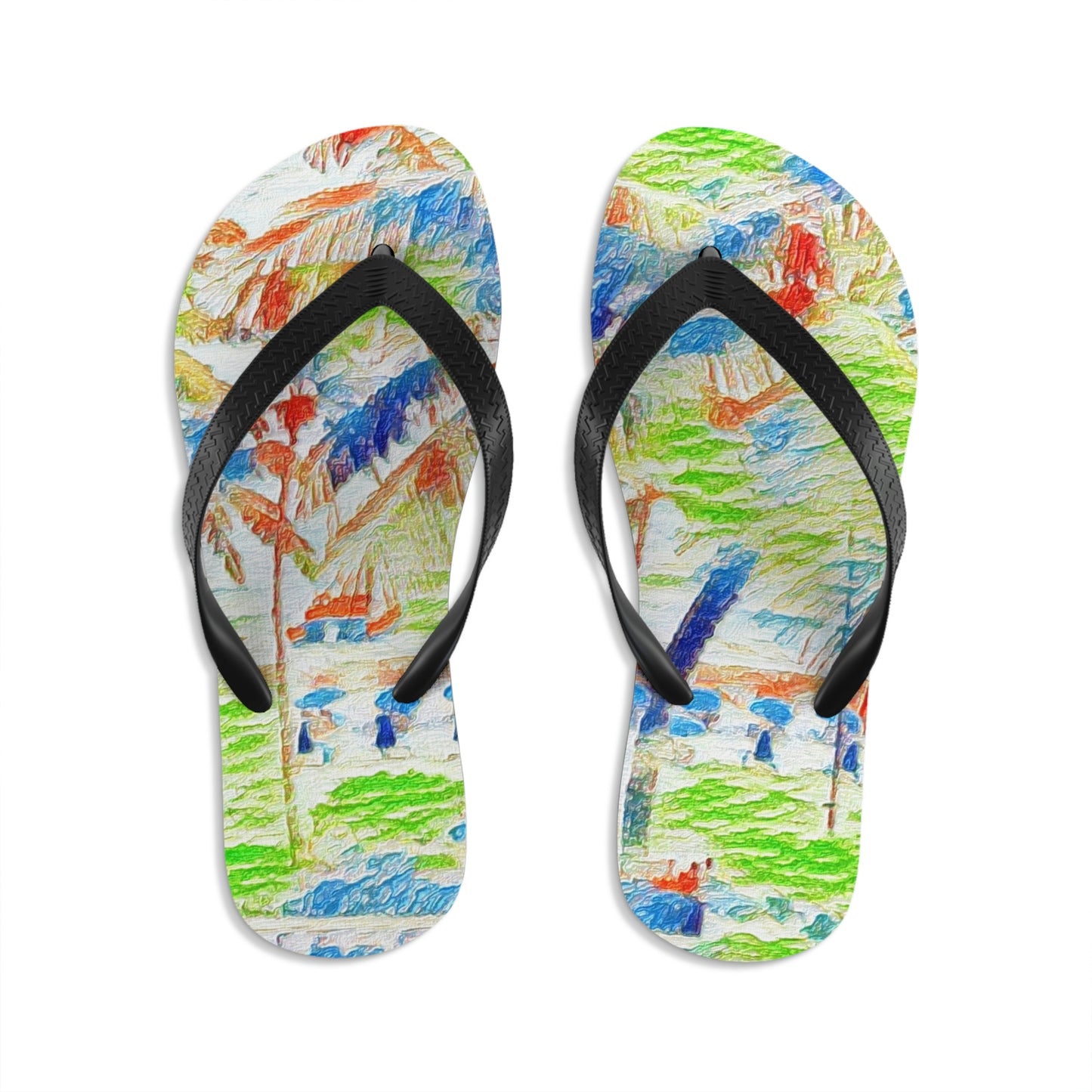 Unisex Flip-Flops ... "The Royal Hawai'ian: Waikiki Beach_Beach" ... Honolulu, HI ... Ocotber 2014 (Halloween) ... Original Works ...