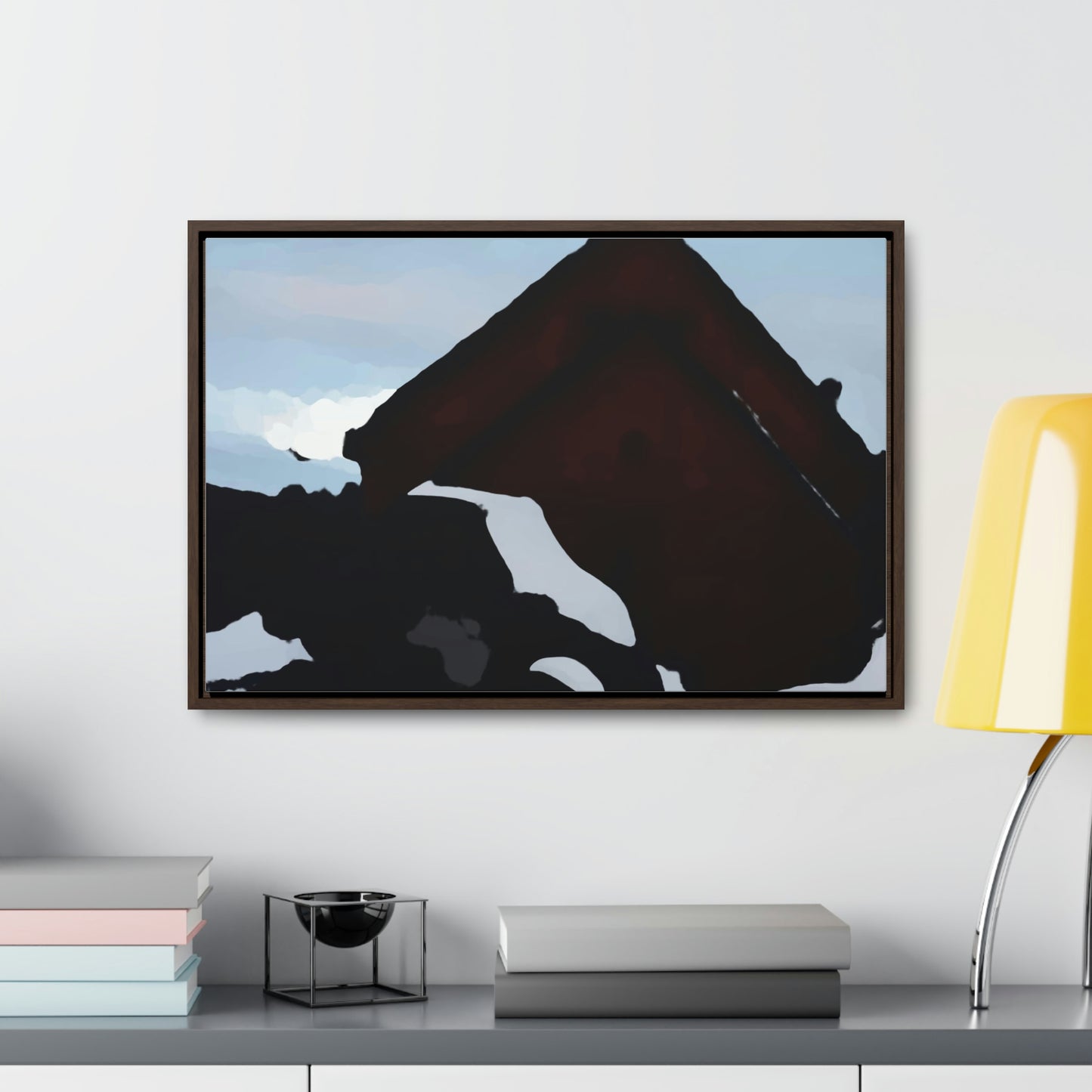 Gallery Canvas Wraps, Horizontal Frame ... After An Intense Snow Storm ... 'Digging Out' ... A Vehicle & Cabin "In The Mountains" ... March 2023 ... Original Works ...