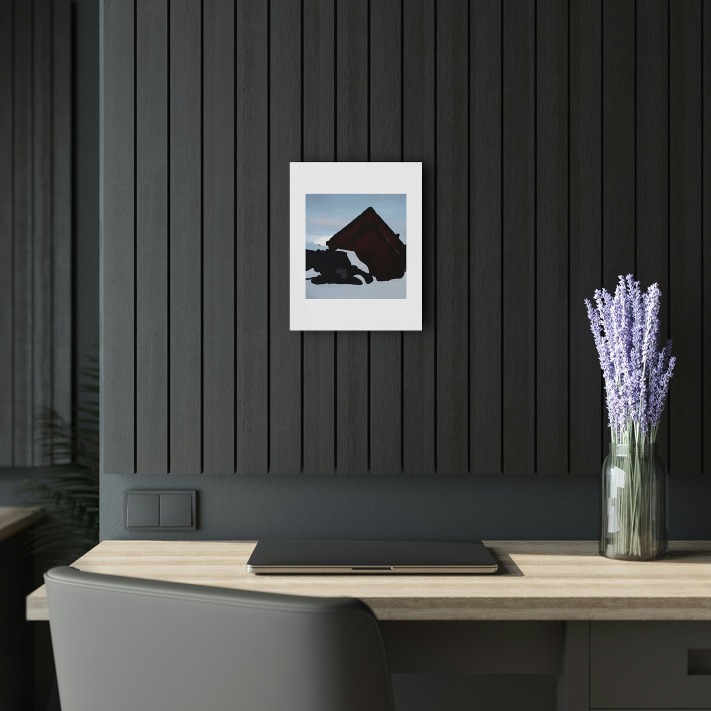Acrylic Prints (French Cleat Hanging) ... After An Intense Snow Storm ... 'Digging Out' ... A Vehicle & Cabin "In The Mountains" ... March 2023 ... Original Works ...