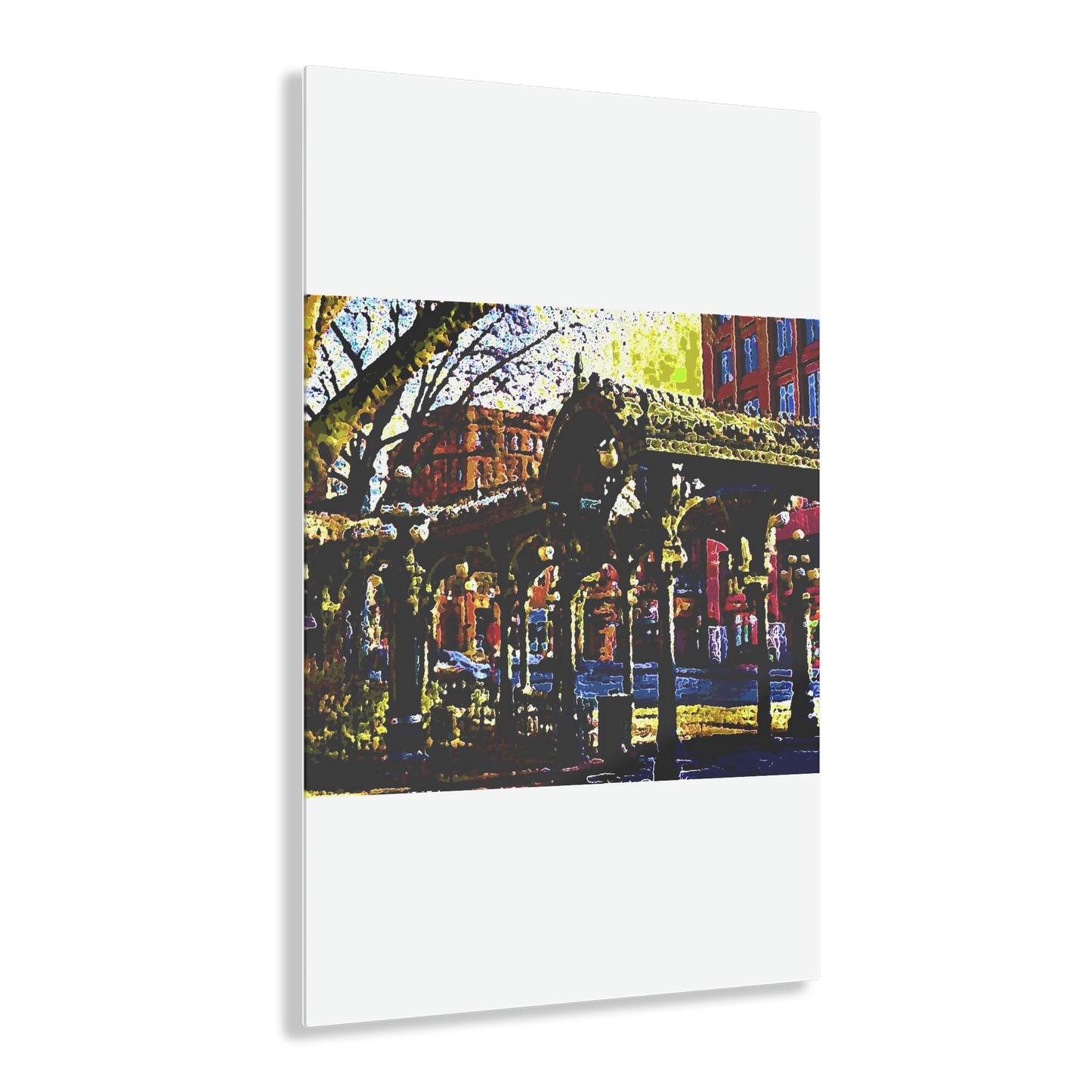 Acrylic Prints .. A Very Fine Place To Meet ... To Catch The Bus ... 'To Find A Friend' .. Just-To-Hangout ... Dr FJHolt Base Photo ... Original Works ...