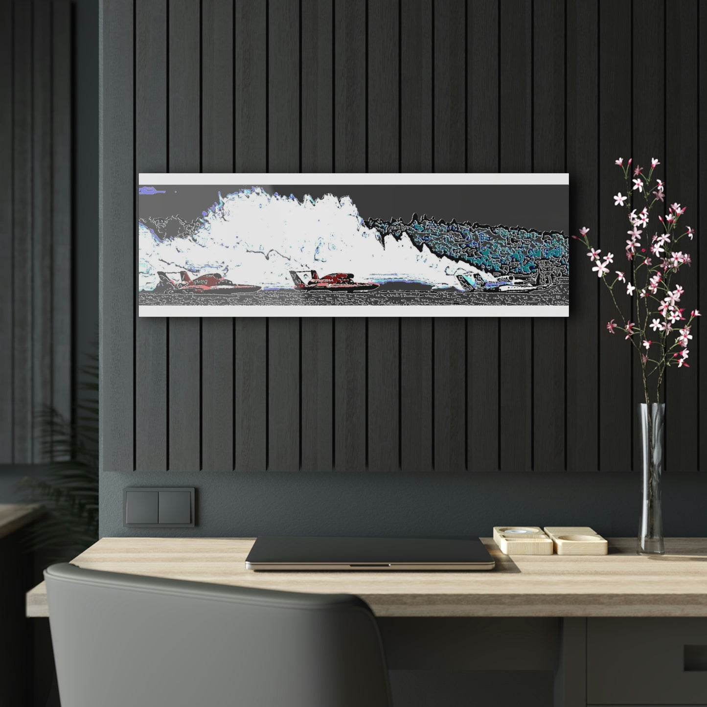 Acrylic Prints ... Seattle Columbia Cup On Lake Washington ... "Dave Wilcox Heads For The Win" ... Associate Gift-Photo ... Original Works ...