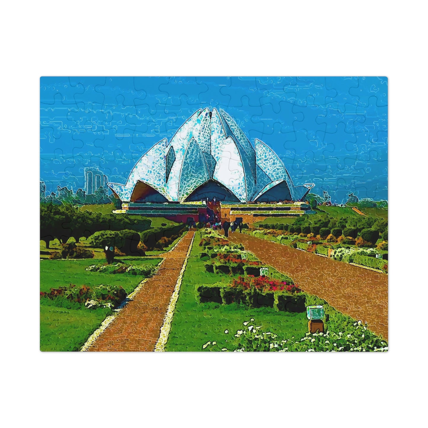 Jigsaw Puzzle (30, 110, 252, 500,1000-Piece) ... 'Bahai'i House-Of-Worship' ... "Lotus Temple: Delhi, India, 2008" ... Original Works ...