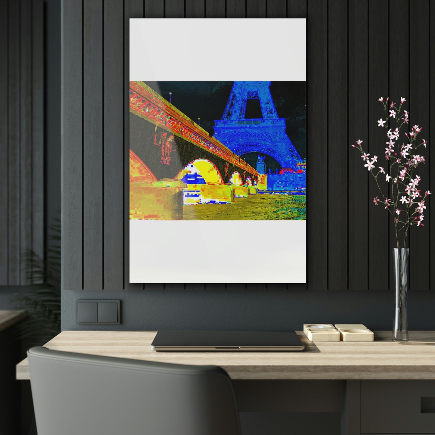 Acrylic Prints ...  Le Tour D'Eiffel ..."Along The Water" ... Barbara Joan Bonnell-Holt ... Le Voyage De Paris: 1972 ... Original Works ...