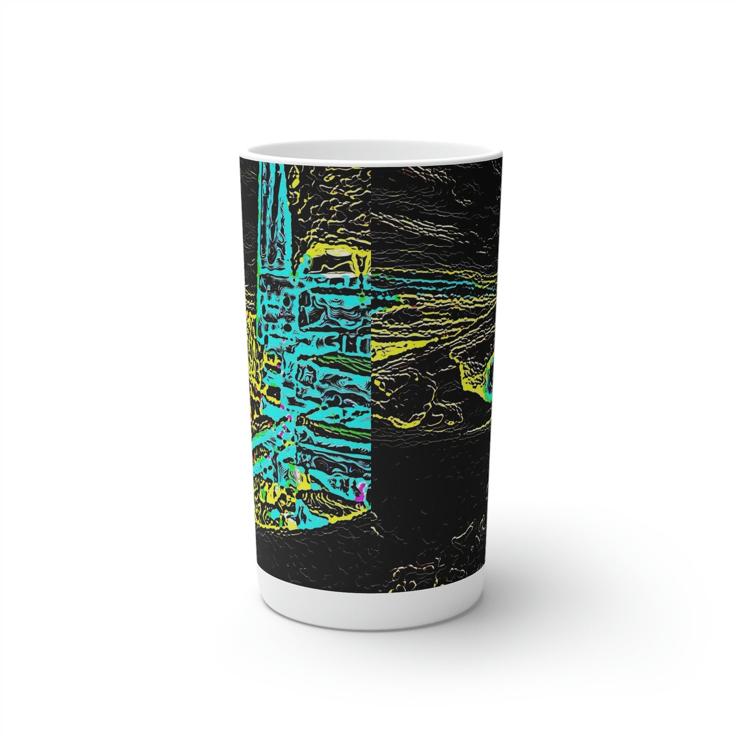 Conical Coffee Mugs (3oz, 8oz, 12oz) ... "Snow Vehicle In Snow Storm At-Rest" ... Circa 12Mar23 ... Central Idaho ... 18-Hours Rendering Time: Original Works ...