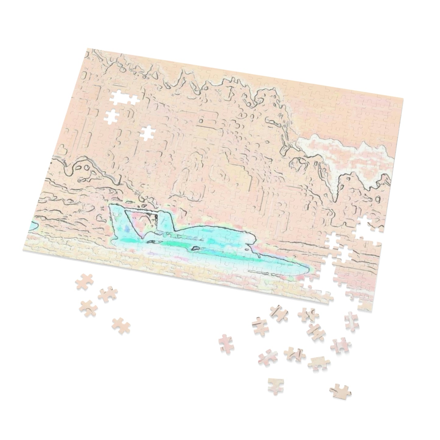 Jigsaw Puzzle (30, 110, 252, 500,1000-Piece) ...  Seattle Columbia Cup On Lake Washington ... "Dave Wilcox Heads For The Win" ... Associate Gift-Photo ... Original Works ...