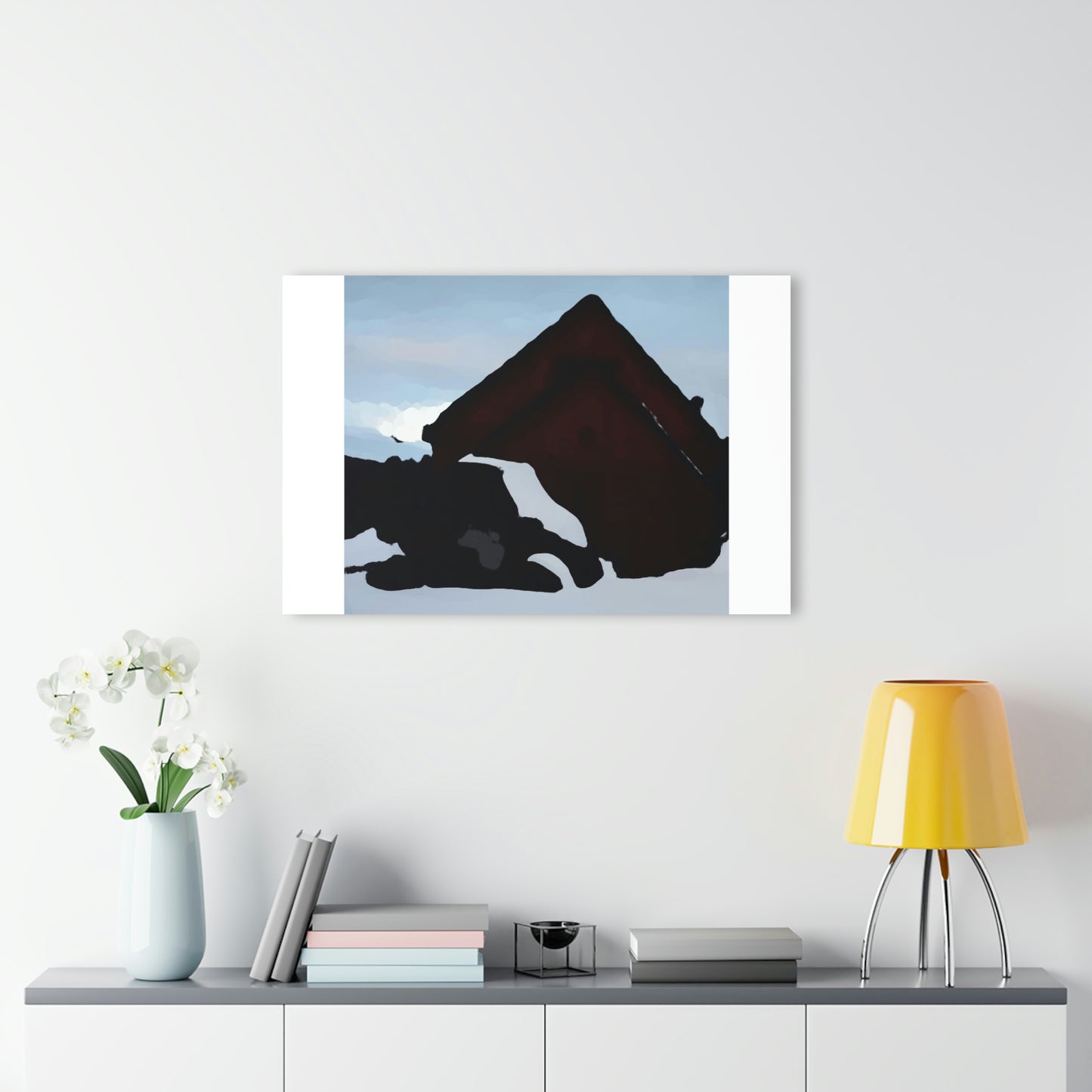 Acrylic Prints (French Cleat Hanging) ... After An Intense Snow Storm ... 'Digging Out' ... A Vehicle & Cabin "In The Mountains" ... March 2023 ... Original Works ...