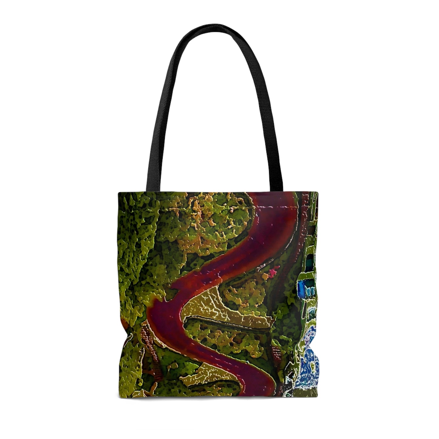 AOP Tote Bag ... A Crazy Street ... 'Eight Winding Curve-Switchbacks' ... "Lombard Street, San Francisco, CA' ... Family Archives: 1970's ... Original Works ...