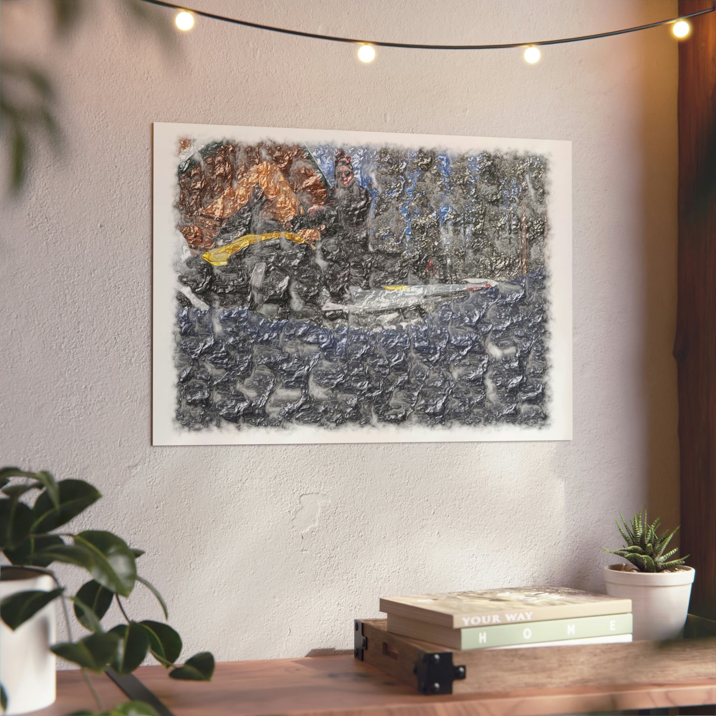 Aluminum Composite Panels ... "Packing After The Storm_2" ... Circa 3Apr23 ... Rhett Creek, Idaho, USA ... Original Works ... (Wrinkled_Varnish) ...