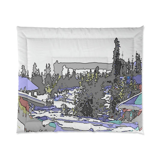 Comforter ...  Snow ... Impressionalism ... Mountain-Snowscape "Happy New Years 2023!" ...