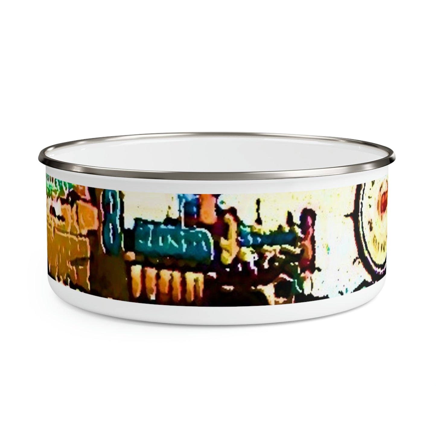 Enamel Bowl ...  "No.9 Fishermen's Grotto - Fishermen's Wharf, SF, California" ... Family Archives: 1970's ... Original Works ...
