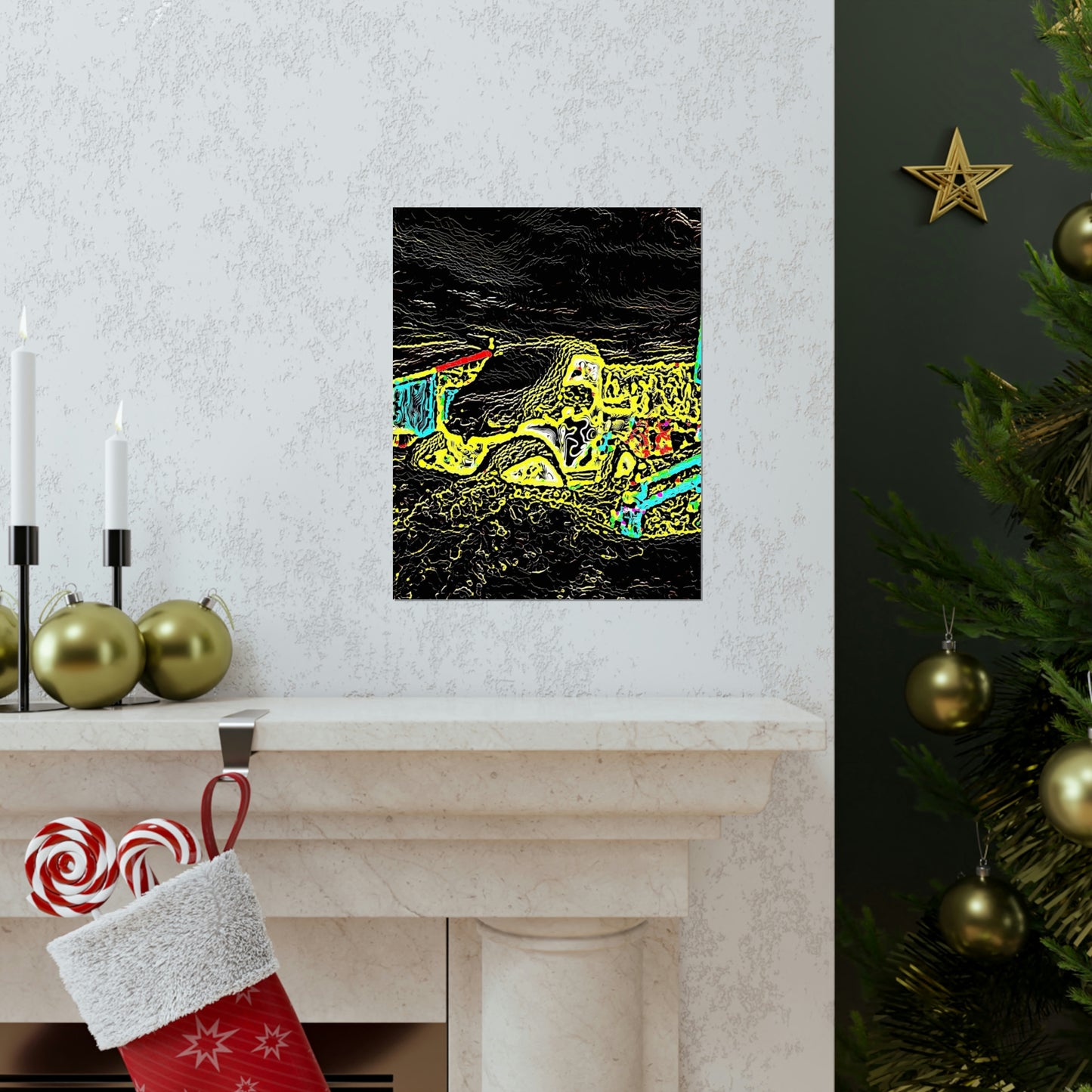 Premium Matte Vertical Posters ... "Snow Vehicle In Snow Storm At-Rest" ... Circa 12Mar23 ... Central Idaho ... 18-Hours Rendering Time: Original Works ...