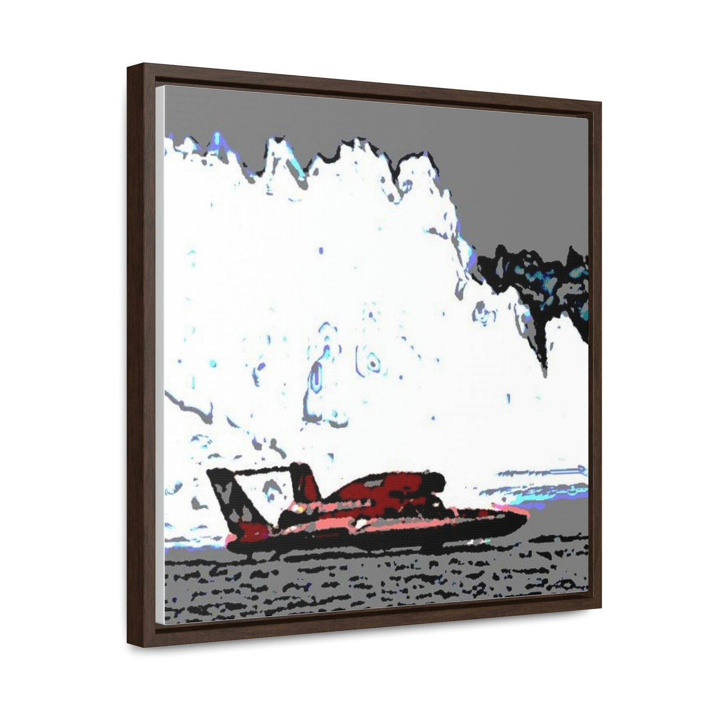Gallery Canvas Wraps, Square Frame ...  Seattle Columbia Cup On Lake Washington ... "Dave Wilcox Heads For The Win" ... Associate Gift-Photo ... Original Works ...