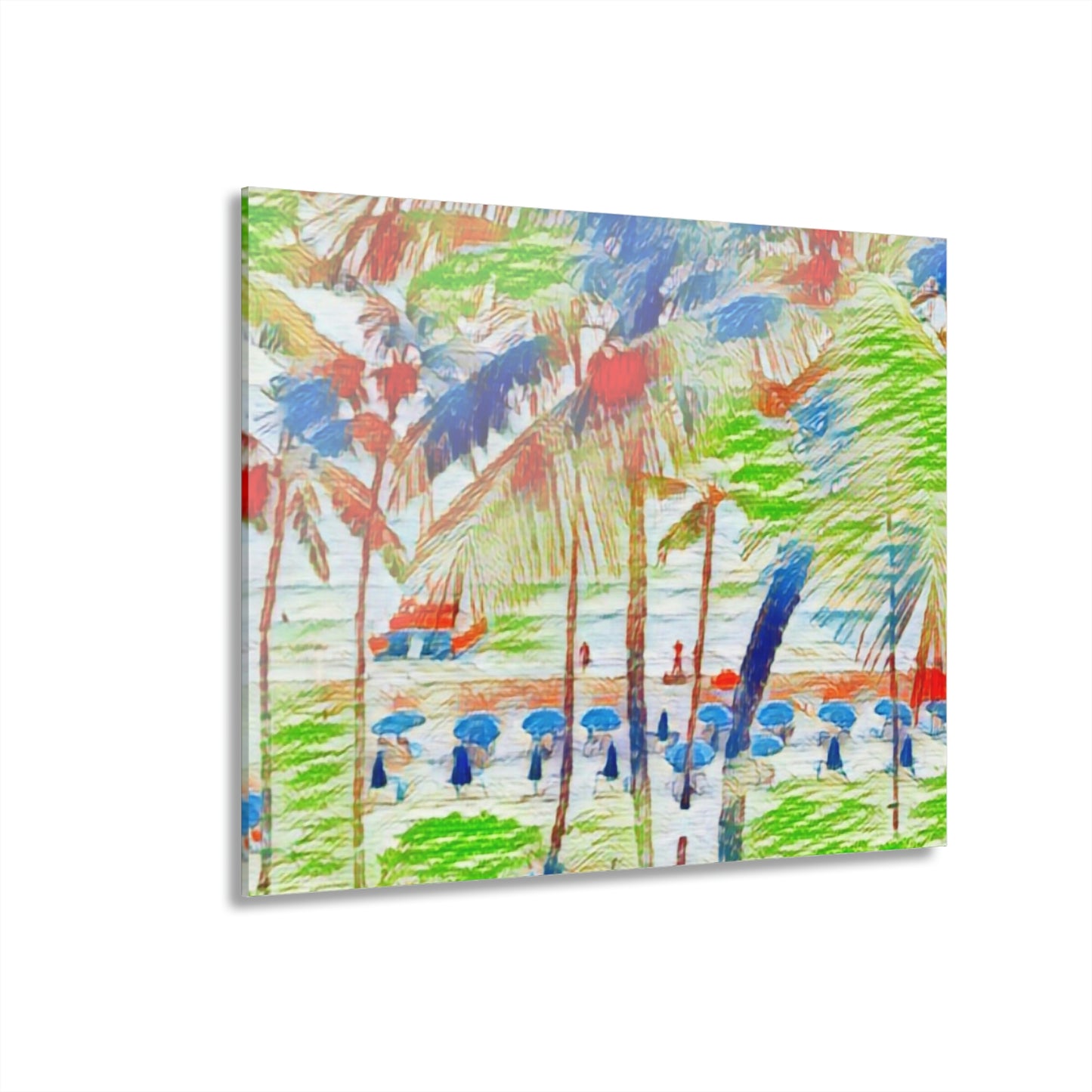 Acrylic Prints (French Cleat Hanging) ... "The Royal Hawai'ian: Waikiki Beach_Beach" ... Honolulu, HI ... Ocotber 2014 (Halloween) ... Original Works ...