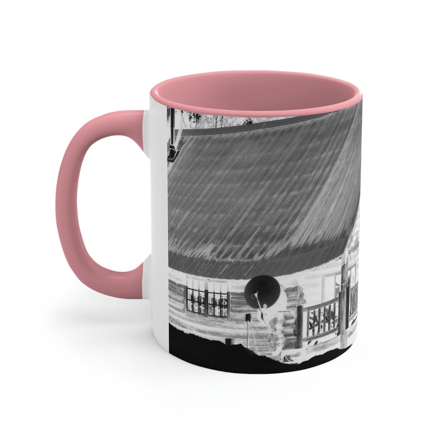 Accent Coffee Mug, 11oz ... A Beautiful Lodge & Back-Country Outfitter In A Mountain Town ... 'Dixie, Idaho, November 2022' ... Original Works ...