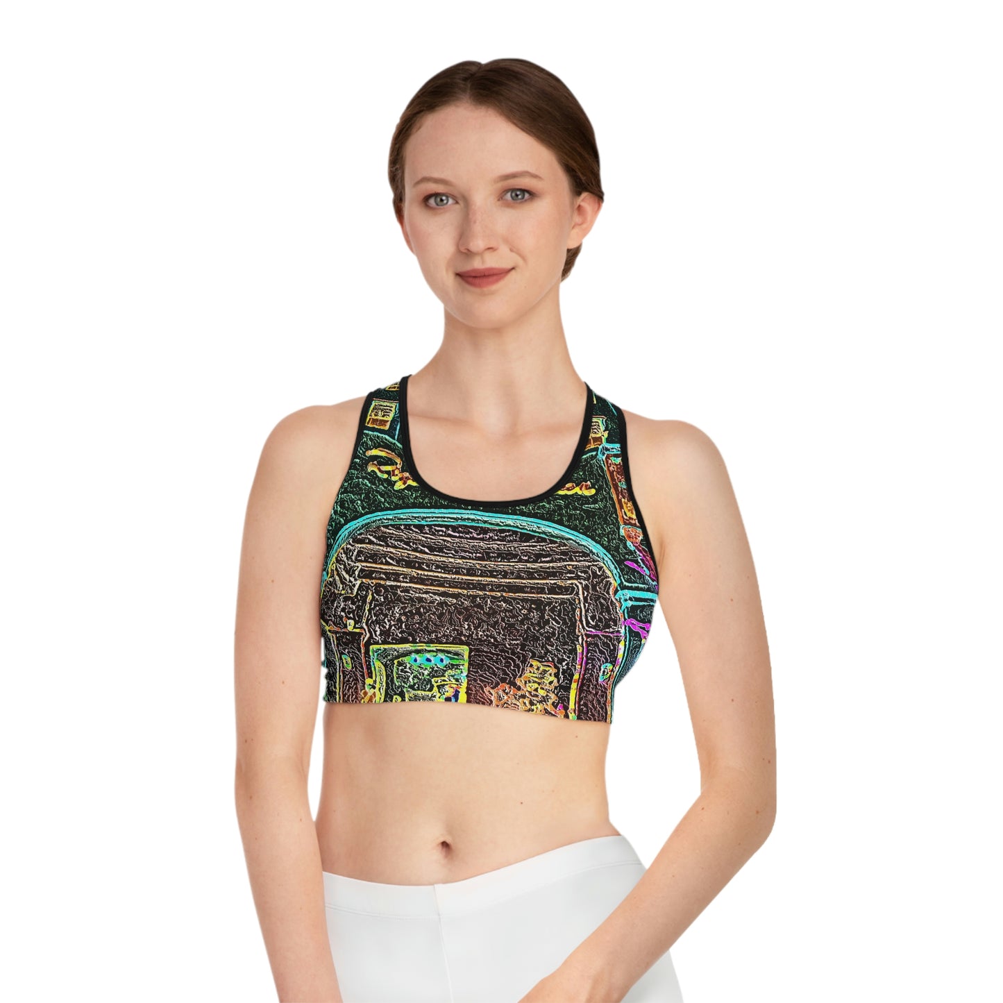 Sports Bra (AOP) ... "La Grande Entree" At: 'The Pink Palace' ... The Royal Hawai'ian ... Honolulu, HI ... '27Oct2014' ... Original Works ...